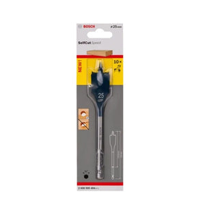 Broca Plana  25mm  1"  SELF CUT Bosch