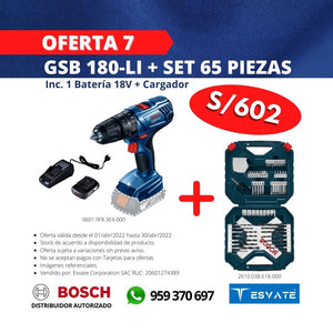 OFERTA 7: GSB 180 LI+ SET 65 PIEZAS